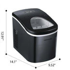 Frigidaire Portable Self Cleaning Ice Maker, Black Stainless Steel, (EFIC117-Ssblack_Sc)