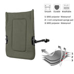 VINGLI Oversized Fishing Chair with Footrest Support 440 lbs 160° Adjustable Backrest, Black & Army Green