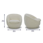 Better Homes & Gardens Mira Swivel Chair, Cream