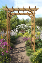 Vita 55 in x 88 in Heartwood Arbor, Cedar, Golden, Brown, VA68897