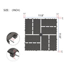 44PCS Plastic Interlocking Deck Tiles,Patio Deck Tiles,12"x12" Square Waterproof Outdoor