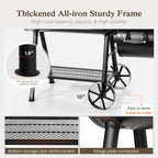 Alpha Joy Heavy Duty BBQ Charcoal Grill with Offset Smoker Overlarge 941 sq.in. Cooking Area