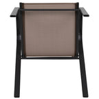 Flash Furniture 5 Pack Brazos Series Brown Outdoor Stack Chair with Flex Comfort Material and Metal Frame