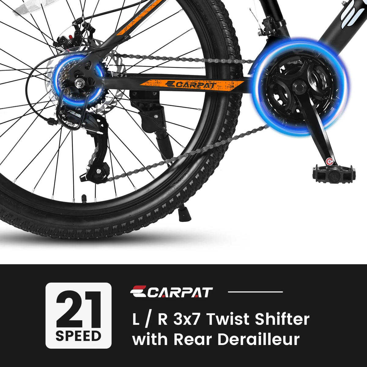 26 inch Mountain Bike for Men, Adult Mens Bike with 21 Speed & Disc Brakes