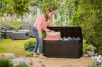 Keter Comfy Outdoor Storage 71-Gallon Resin Deck Box, Espresso Brown