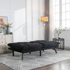 PAPROOS Convertible Sofa Bed, Folding Futon Sofa Bed, Upholstered Sofa Bed Couch, Loveseat Sleeper Sofa for Small Space, Apartment, Living Room, Cream