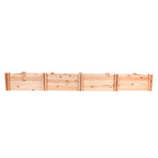 Expert Gardener Outdoor Wood Garden Bed, 7.4 ft L x 2 ft W x 10.6 in H