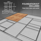Outsunny 7' x 4' Metal Storage Shed Organizer, Garden Tool House with 4 Vents and 2 Sliding Doors for Backyard, Patio, Garage, Lawn, Dark Gray