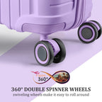 Joyway 5 Piece Luggage Sets Hardshell Lightweight Suitcase with TSA Lock Spinner Wheels-Orange