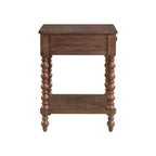 Pioneer Woman Harper Spindle Nightstand with USB Charging Ports, Adults and Teens, White Finish