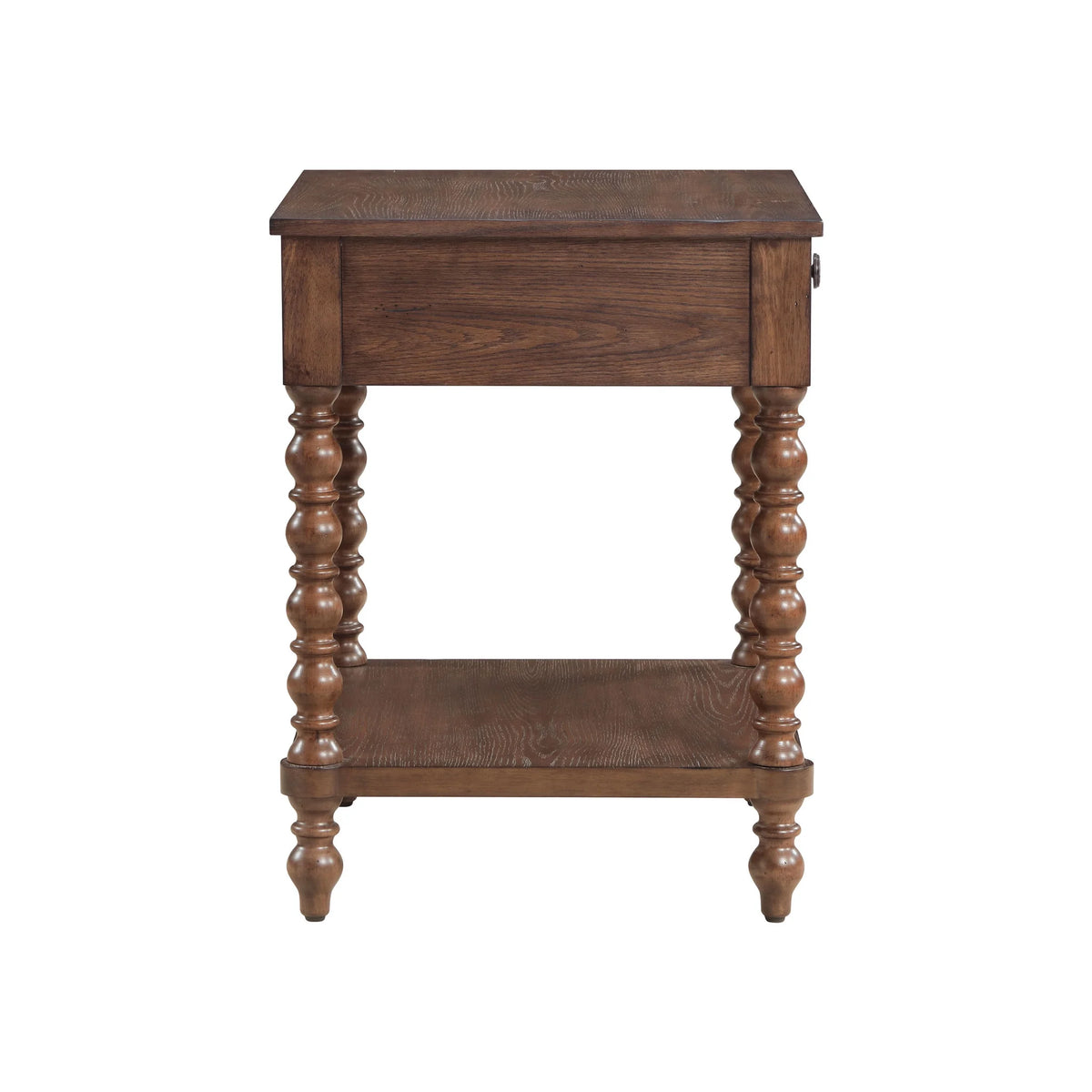 Pioneer Woman Harper Spindle Nightstand with USB Charging Ports, Adults and Teens, White Finish