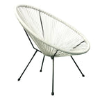 HighlanderHome Water-resistant Retro-modern Outdoor Acapulco Chair White