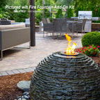 Aquascape 78288 Fiber-resin Stacked Slate Sphere Fountain, Multicolor