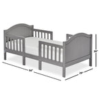 Dream On Me Portland 3 in 1 convertible Toddler Bed, Steel Grey