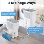 Costway 52 Pint Dehumidifier for Basement 4500 Sq. Ft Portable Dehumidifier 24H Timer