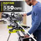 ONE+ HP 18V Brushless Cordless 2-Tool Combo Kit with Miter Saw and Compact Portable Jobsite Table Saw (Tools Only)