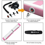 Goplus 10FT Air Track Inflatable Gymnastics Tumbling Mat w/ Pump Pink