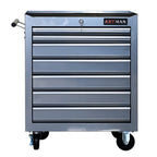 7-Drawer Metal Rolling Tool Chest with Wheels, Tool Storage Cabinet with Locking System, Toolbox with Wheels for Garage, Warehouse, Workshop, Repair Shop, Red