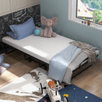 Costway Heavy Duty Foldable Bed Metal Guest Bed Daybed W/ 4 inch Mattress Memory Foam