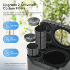 4L Electric Composter for Kitchen, Countertop Compost Bin Indoor with Visible Window, LED Display