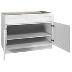 Design House Brookings Ready to Assemble Wood Shaker 2-Door and 2-Drawer Kitchen Base Cabinet (48 x 34.5 x 24), Sherwin Williams? White