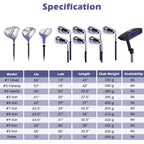 Ultimate Women’s Complete Golf Club Set Golf Club Package Set w/ Rain Hood, Right Hand Purple