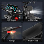 Arkveld Electric Bike for Adults, Peak-3000W, Max 40MPH and 80Miles Electric Motorcycle,25" Fat Tire Dirt Bike, APEX1 7-Speed E-Bike，White