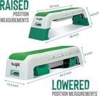 Yes4All Multifunctional Fitness Aerobic Step Platform and Aerobic Deck, Green and White