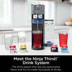 Ninja Thirsti Drink System Complete Still and Sparkling Customization Drink Kit with CO2 Canister, Flavors, and 48oz Reservoir