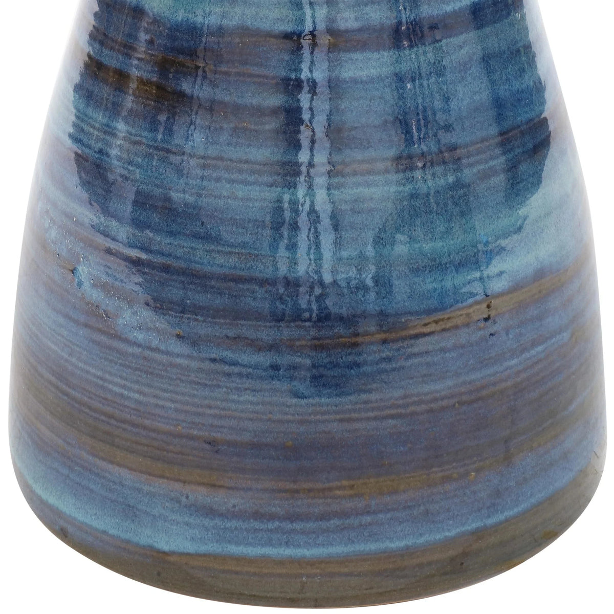 Sunnydaze Freestanding Ceramic Outdoor Bird Bath, Glazed, UV-Resistant Galaxy Blue Finish