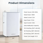 Costway 52 Pint Dehumidifier for Basement 4500 Sq. Ft Portable Dehumidifier 24H Timer