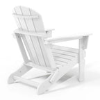 Westintrends Outdoor Folding HDPE Adirondack Chair, Patio Seat, Weather Resistant, Dark Brown