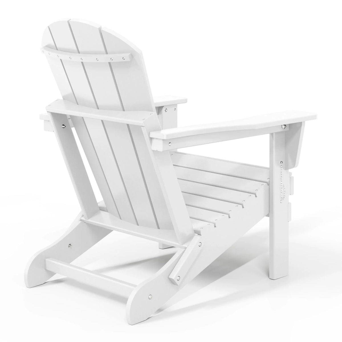 Westintrends Outdoor Folding HDPE Adirondack Chair, Patio Seat, Weather Resistant, Dark Brown