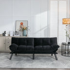PAPROOS Convertible Sofa Bed, Folding Futon Sofa Bed, Upholstered Sofa Bed Couch, Loveseat Sleeper Sofa for Small Space, Apartment, Living Room, Cream
