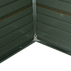 Outsunny 7' x 4' Metal Storage Shed Organizer, Garden Tool House with 4 Vents and 2 Sliding Doors for Backyard, Patio, Garage, Lawn, Dark Gray