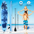 Goplus 10' Inflatable Stand Up Paddle Board 6.5” Thick SUP with Premium Accessorie