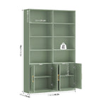 Homfa 73�� Tall Bookcases with Doors, 8 Cubes 6-Tier Double Row Bookshelf, White Bookcase for Living Room Home Office