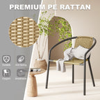 Gaildon Pack Medium Brown Rattan Indoor-Outdoor Restaurant Stack Chair | Versatile and Stylish Seating