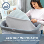 Chicco Close to You 3-in-1 Portable Bedside Bassinet and Changing Table - Heather Grey (Grey). New
