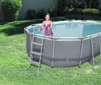 Bestway Power Steel 13.91' x 8.2' x 39.5" Oval Frame Pool Set