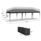 Ktaxon 10'X30'  Pop up Wedding Party Tent Foldable Gazebo W/8 Sidewalls Canopy White