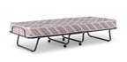 Linon Torino Folding Rollaway Guest Bed with 4" Innerspring Mattress, Cot