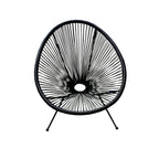 HighlanderHome Water-resistant Retro-modern Outdoor Acapulco Chair White