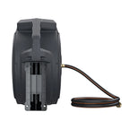 Giraffe Tools Retractable Garden Hose Reel with 1/2in-100ft Water Hose, Plastic Bracket, Wall Mounted, Dark Grey