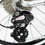 ZiZZO Liberte 8-Speed 20" Wheel, Aluminum Folding Road Bicycle for All Genders, Silver and Black