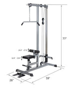 GDLF Lat Pull Down Machine Multifunction Low Row Bar Cable Fitness Body Workout Gym