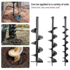 Jacgood 62cc Post Hole Digger 2 Stroke Petrol Gas Powered Earth Digger with 3 Auger Drill Bits (3" 5" & 8") + 3 Extension Rods for Farm Garden Plant