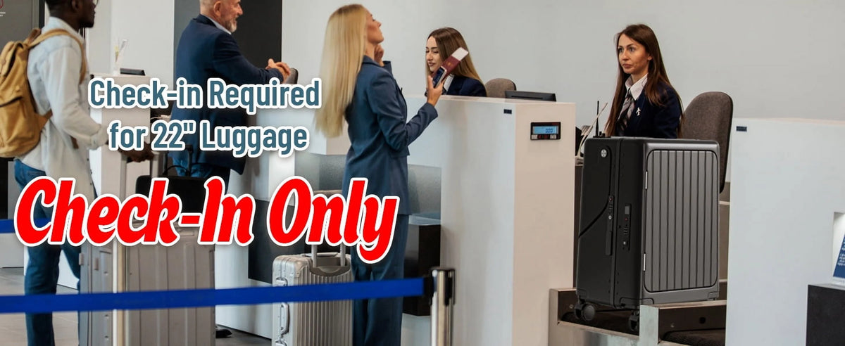 22 Inch TSA Lock Luggage with for Kids& Adult,Check in Lockable Spinner Wheels Free Luggage Cover and Safety Seatbelt Travel Suitcase