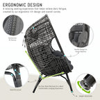 RADIATA 440 lbs Outdoor Egg Chair with Foot Rest & Ottoman, Wicker Patio Egg Chair for Indoor or Garden,Beige