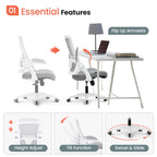 NEO CHAIR Ergonomic Office Chair, Adjustable High Back Mesh Desk Chair with Flip-up Arms, Black